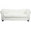Woodwell Chesterfield 689 Τριθέσιος Καναπές Δερμάτινος Λευκός 201x92x72cm Ε9574,31