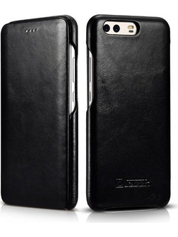 iCarer Curved Edge Leather Black (Huawei P10)