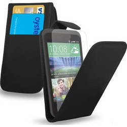 Δερμάτινη Θήκη Flip για HTC Desire 320 Μαύρη (ΟΕΜ)
