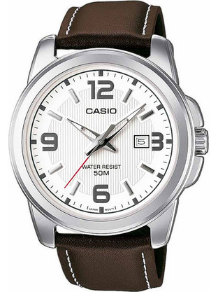 Casio Standard Ανδρικό Ρολόι με Καφέ Δερμάτινο Λουράκι MTP-1314PL-7AVEF