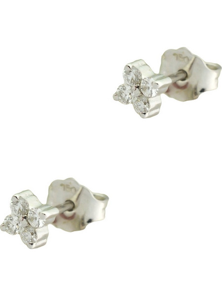 Σκουλαρίκια χρυσά 18 καράτια με 8 μπριγιάν 0.22ct
