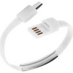 Φόρτιση Δεδομένων για Iphone σε Στύλ Βραχιόλι Άσπρο (OEM)