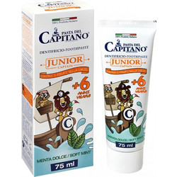 Pasta Del Capitano Junior Captain 6+ Soft Mint Παιδική Οδοντόκρεμα για Προστασία Ούλων 75ml
