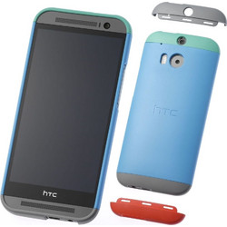 HTC HC C940 Double Dip Hard Shell Case for HTC M8 - ΜΠΛΕ