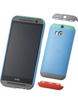 HTC HC C940 Double Dip Hard Shell Case for HTC M8 - ΜΠΛΕ