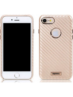 Θήκη iphone 7/8 Remax Maso Series PU Leather Carbon - 3161 - Χρυσό