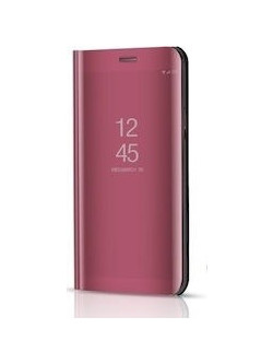 Θήκη Clear View για Xiaomi Redmi Note 6 Pro ΡΟΖ (OEM)