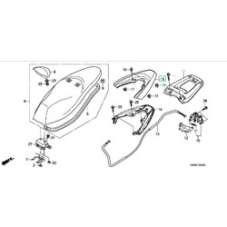 Κάλυμα σχάρας HONDA PCX 125 λευκό HONDA 84155KWN900ZE