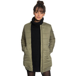 Roxy Γυναικείο Μπουφάν Χειμωνιάτικο Puffer Μακρύ Χακί ERJJK03255-GPZ0