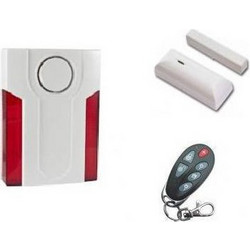 M-Tech MD-334R M1010 Ασύρματο Σύστημα Συναγερμού με 1 Αισθητήρα Πόρτας, 1 Σειρήνα, 1 Τηλεχειριστήριο, Κέντρο