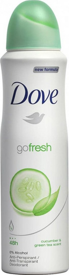 Αποσμητικό Dove Go Fresh Cucumber & Green Tea Body Γυναικείο Αποσμητικό Spray 48h 150ml