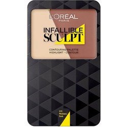 L'Oreal Paris Infallible Sculpt Contouring 03 Medium/dark Bronzer & Highlighter Palette 10gr
