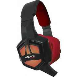 Approx APPGH10 Gaming Headset Over Ear Black Red