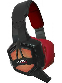 Approx APPGH10 Gaming Headset Over Ear Black Red