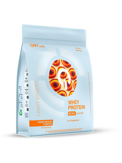 QNT Light Digest Whey Creme Brulee Πρωτεΐνη Ορού Γάλακτος Γράμμωσης Χωρίς Γλουτένη 500gr