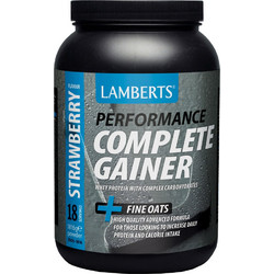 Lamberts Performance Complete Gainer & Fine Oats Strawberry Πρωτεΐνη Ορού Γάλακτος Όγκου 1.82kg