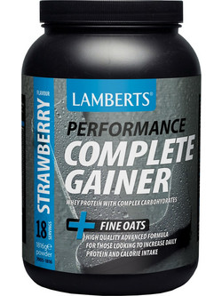 Lamberts Performance Complete Gainer & Fine Oats Strawberry Πρωτεΐνη Ορού Γάλακτος Όγκου 1.82kg