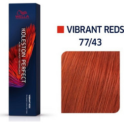 Wella Koleston Perfect Me+ Vibrant Reds 77/43 Έντονο Ξανθό Κόκκινο Χρυσό Μόνιμη Βαφή Μαλλιών 60ml