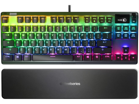 SteelSeries Apex 7 TKL Μηχανικό Gaming Πληκτρολόγιο TenKeyLess με Steelseries Red Διακόπτες RGB Grey