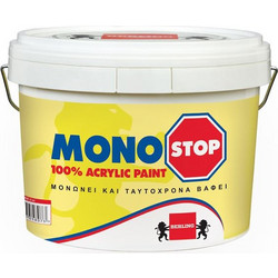 Berling Monostop Ακρυλικό Χρώμα Εξωτερικού Χώρου Λευκό 9lt