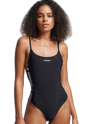 Superdry Ολόσωμο Μαγιό Μαύρο W3010253A-02A