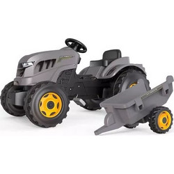 Smoby Stronger XXL Ποδοκίνητο Παιδικό Τρακτέρ με Καρότσα Γκρι
