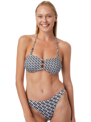 Minerva Tribal Bikini Top Strapless Μαύρο Λευκό 90-9208B