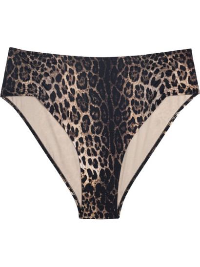 Rock Club Ψηλόμεσο Bikini Slip Animal Print Καφέ BP-1711
