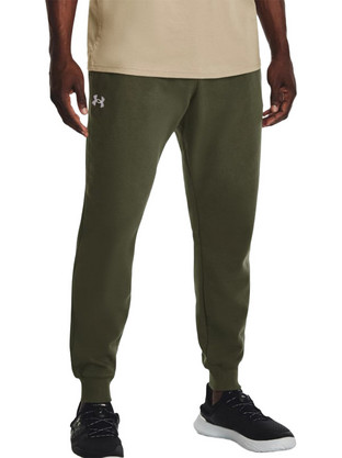 Under Armour Ανδρικό Παντελόνι Φόρμας Fleece με Λάστιχο Χακί 1379774-390