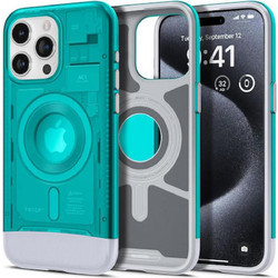 Spigen Classic C1 MagFit Back Cover Bondi Blue (iPhone 15 Pro)