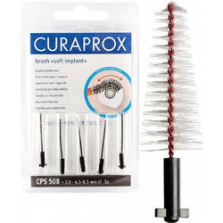 Curaprox CPS 508 Soft Implant Ανταλλακτικά Μεσοδόντια Βουρτσάκια Μαύρα 5τμχ