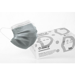 Masks.gr Χειρουργική Μάσκα Προστασίας Type II BFE98% Γκρι 50τμχ