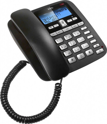 Ενσύρματο Τηλέφωνο AEG Voxtel C110 Ενσύρματο Τηλέφωνο με Ανοιχτή Ακρόαση Μαύρο
