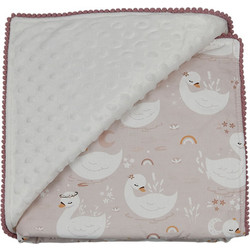 Bebe Stars Swan Κουβέρτα Αγκαλιάς Fleece 90x90 Ροζ