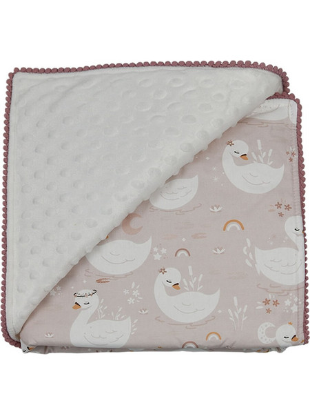Bebe Stars Swan Κουβέρτα Αγκαλιάς Fleece 90x90 Ροζ