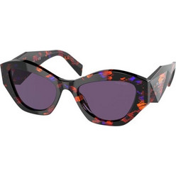 Prada SPR07Y 06V6/02 Γυναικεία Γυαλιά Ηλίου Πολυγωνικά Κοκάλινα Ταρταρούγα με Μωβ Polarized Φακό