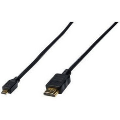 Digitus Καλώδιο HDMI 1.4 HDMI Male to Micro HDMI male 1m Black