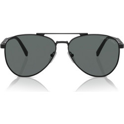 Prada PRA58S 1AB5Z1 Ανδρικά Γυαλιά Ηλίου Aviator Μεταλλικά Μαύρα με Μαύρο Polarized Φακό