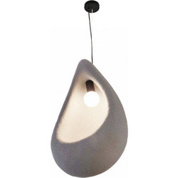 InLight Fiberglass Κρεμαστό Φωτιστικό Οροφής Μονόφωτο E27 Γκρι 4054