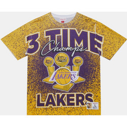 Mitchell & Ness Los Angeles Lakers Champ City Sublimated Ανδρικό Αθλητικό T-Shirt Κίτρινο TCRW5925-LALYYPPPMT