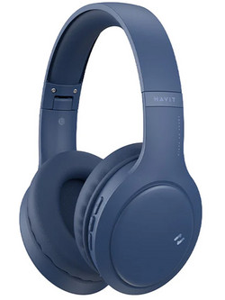 Havit H630BT Pro Ενσύρματα & Ασύρματα Bluetooth Ακουστικά Over Ear με Noise Canceling Μπλε