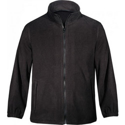 Fageo Polar Ανδρική Ζακέτα Fleece με Φερμουάρ Μαύρη 00614