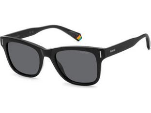 Polaroid Eyewear PLD6206S 807/M9 Ανδρικά Γυαλιά Ηλίου Τετράγωνα Κοκάλινα Μαύρα με Μαύρο Polarized Φακό