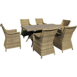 Bliumi Santa Σετ Τραπεζαρία Κήπου Rattan 7τμχ 5121 G + 5451 G