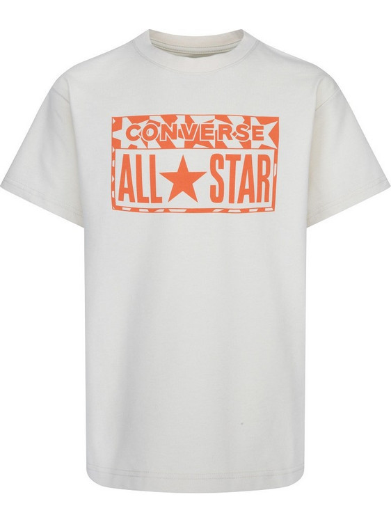 Converse Lifestyle Loose Παιδικό T-Shirt Κοντομάνικο Λευκό 9CF272-W0L
