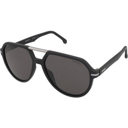Carrera CA315S 003/M9 Ανδρικά Γυαλιά Ηλίου Aviator Κοκάλινα Μαύρα με Μαύρο Polarized Φακό