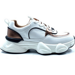 Versace 19V69 Γυναικεία Sneakers Chunky Λευκά Ροζ Χρυσά IS-S2401-1A