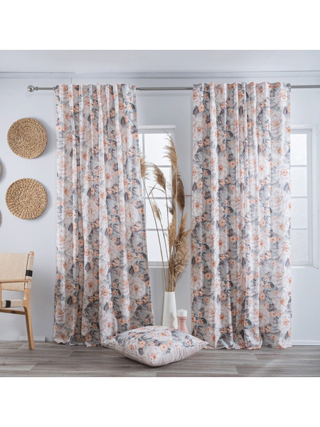 Teoran Κουρτίνα Παραθύρου Floral 275x140 Κουρτίνα Πολύχρωμη