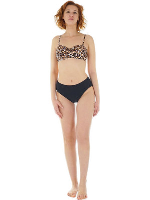 Gsecret Bikini Set Animal Print Μαύρο Καφέ 8942-27157