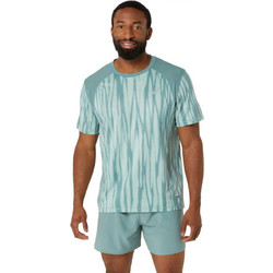 ASICS Road All Over Print SS Top Ανδρικό Αθλητικό T-Shirt Βεραμάν 2011D092-300